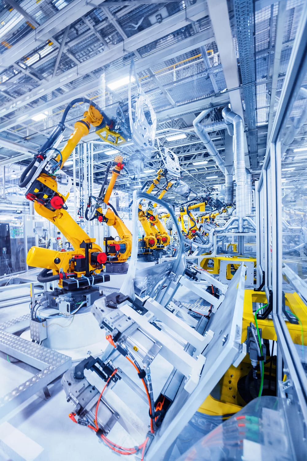 robots in a car plant